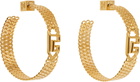 Balmain Sync 'PB' Brass Hoop Earrrings