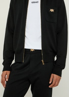 Versace Cotton and Cashmere-blend Trousers Black