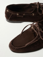 TOM FORD - Theo Suede Boat Shoes - Brown
