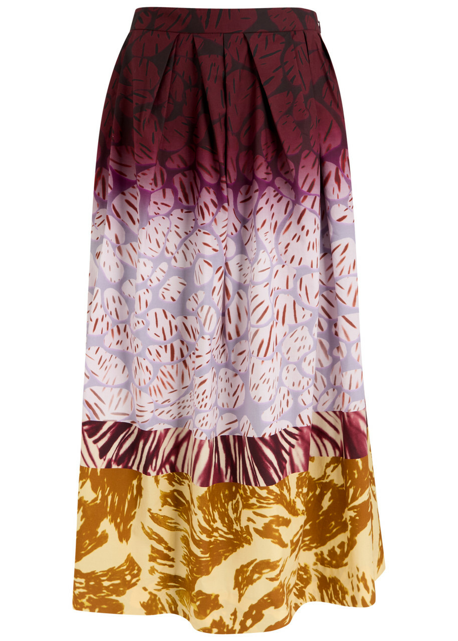 Dries Van Noten sheraz Skirt With Jacquard Snake Print Dries