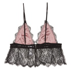 Fleur du Mal Black Rose Lace Cami Bralette