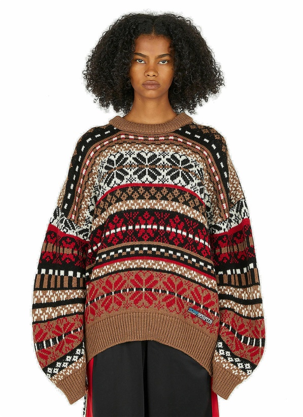 Photo: Fair Isle Knit Sweater in Brown