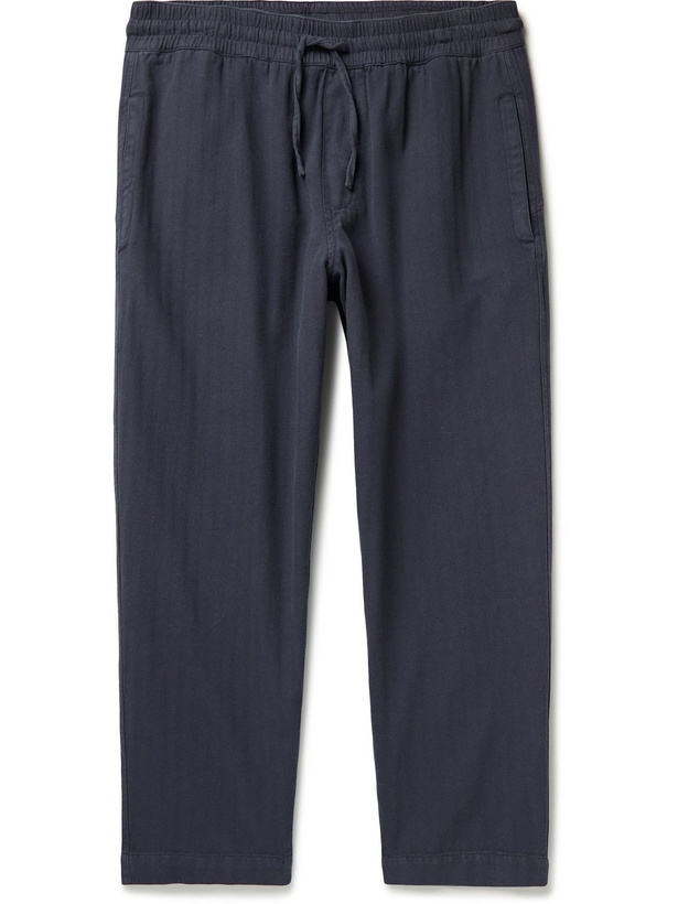 Photo: YMC - Alva Tapered Herringbone Cotton Trousers - Blue