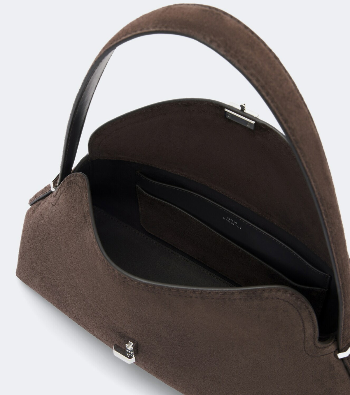 Toteme T-Lock Medium suede shoulder bag