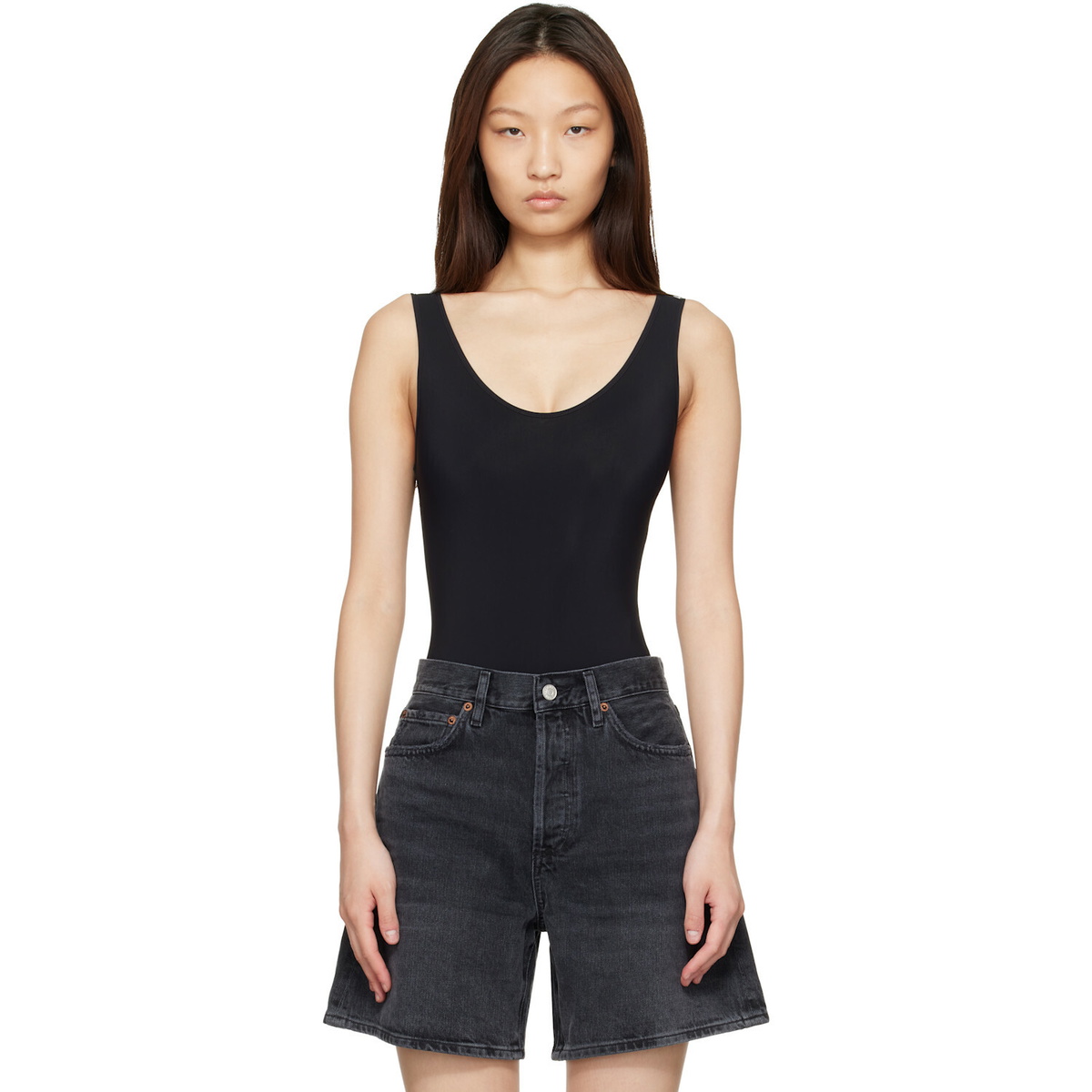 AGOLDE Black Tora Bodysuit