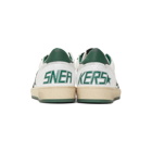 Golden Goose White and Green Ball Star Sneakers