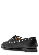 Bally Pathy Studded Glossed Leather Loafers Black