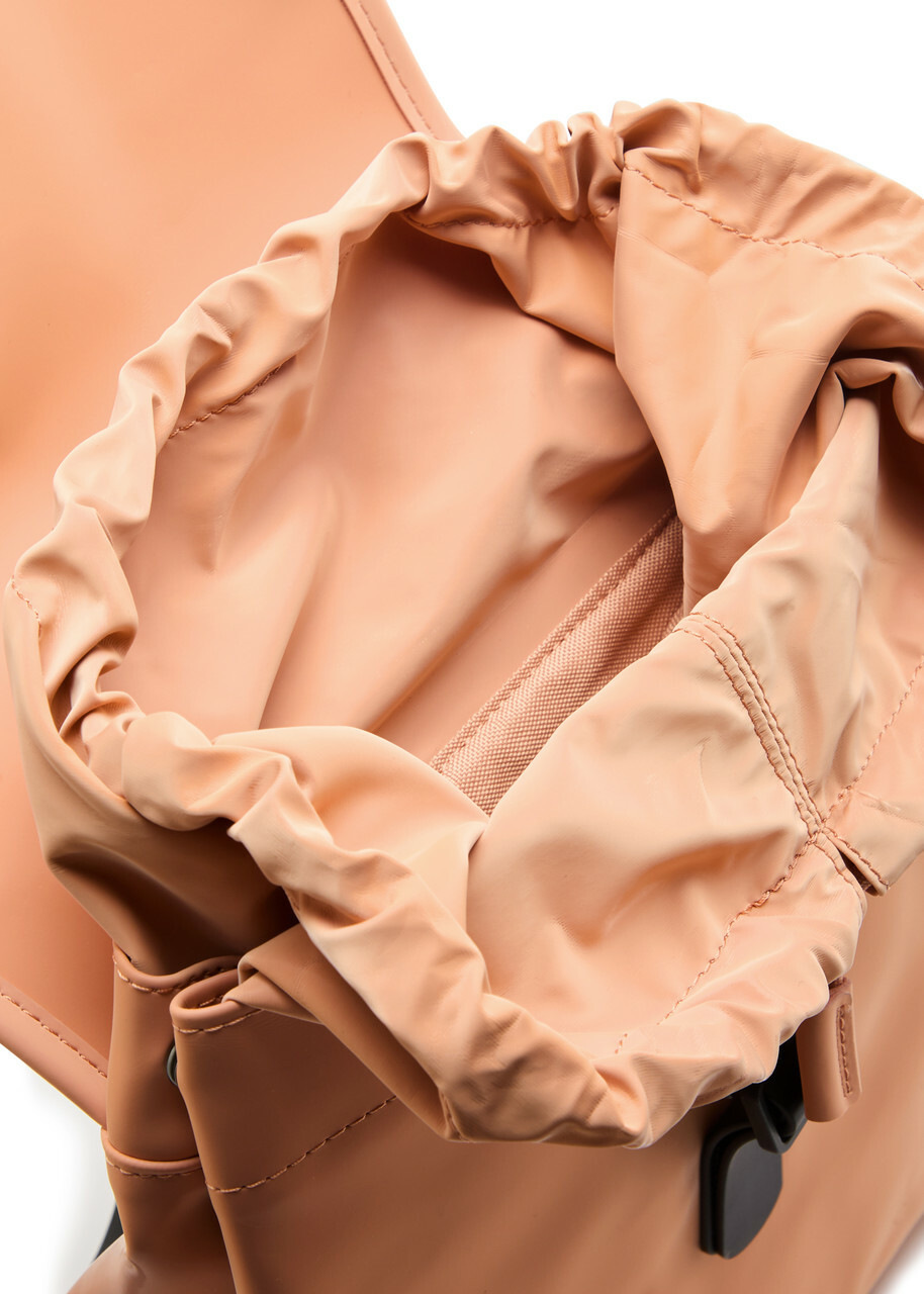 Rains Bucket Rubberised Backpack - Peach - One Size