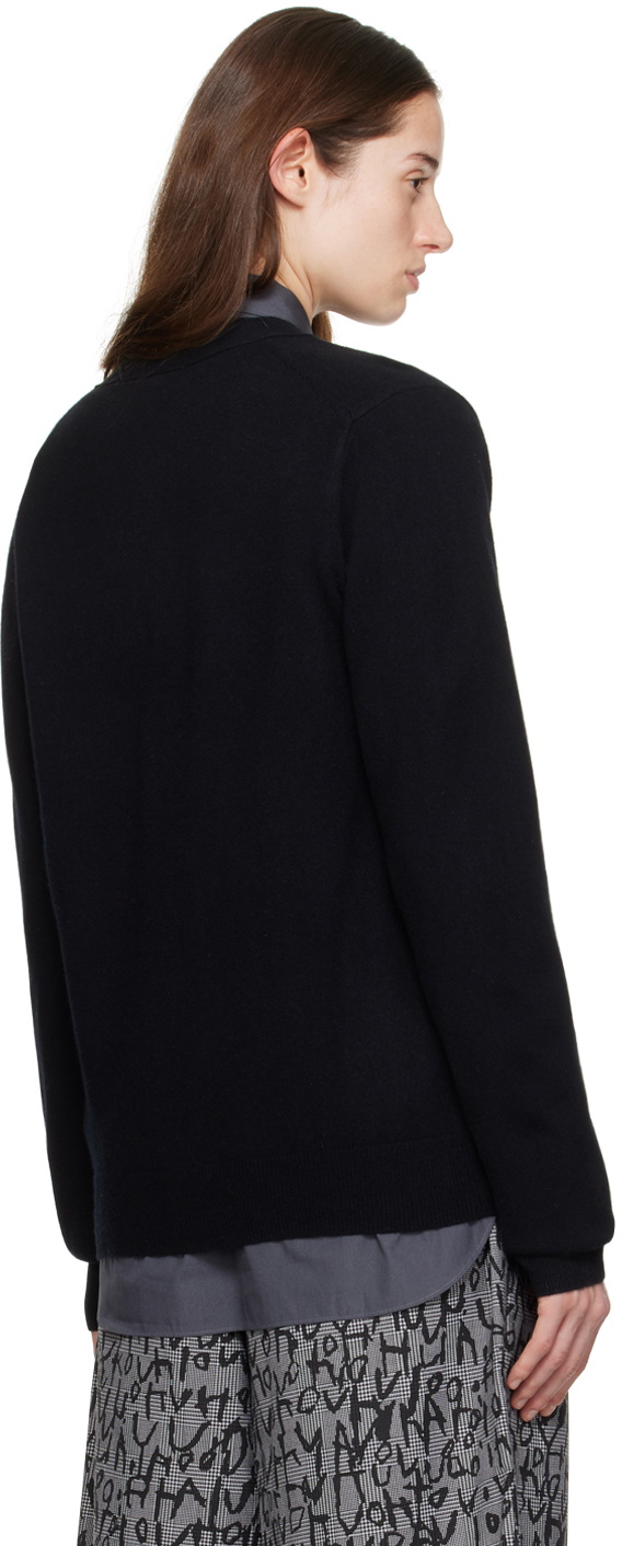 Comme des Garçons Shirt Black Y-Neck Cardigan