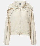 Adidas by Stella McCartney Gathered hooded track jacket