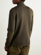 Aztech Mountain - Matterhorn Shell-Trimmed Wool Half-Zip Sweater - Green