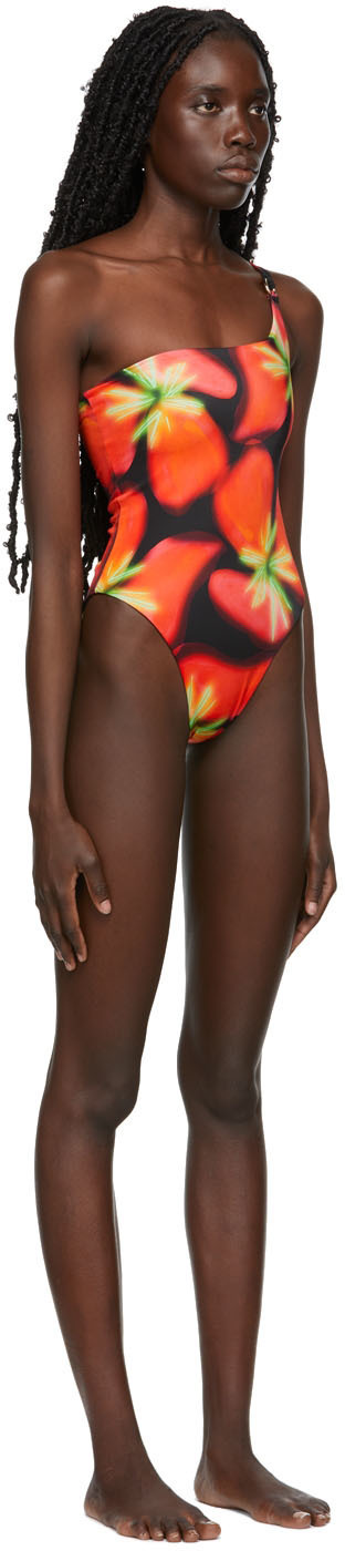 Louisa Ballou Pink & Green Mini Ring One-Piece Swimsuit