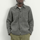 Universal Works Men's Wool Fleece Field Jacket in Grey Marl