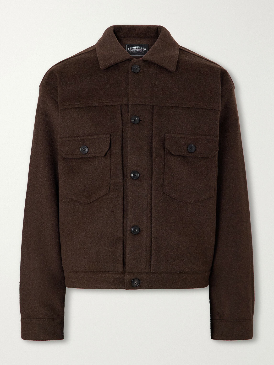 FrizmWORKS - Brushed Wool-Blend Jacket - Brown