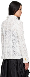 Comme des Garçons Comme des Garçons White Floral Jacket