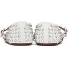 ALAÏA White Strass Lambskin Ballerina Flats