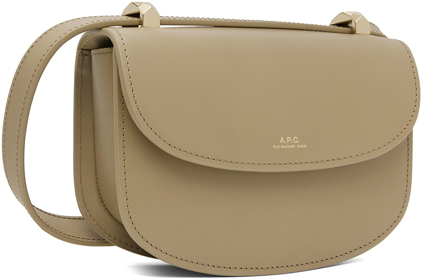 A.P.C. ベージュ レザー ショルダーバッグ A.P.C. Beige Mini Geneve Bag A.P.C.