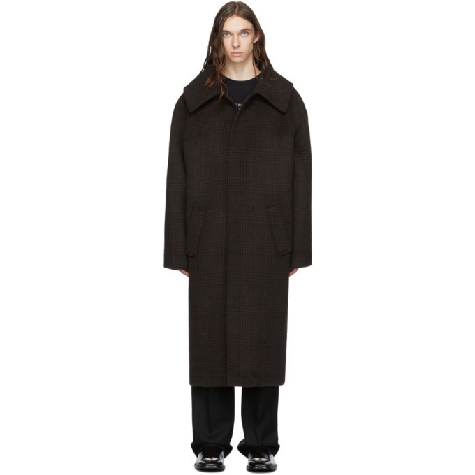 Photo: Balenciaga Brown Incognito Runway Car Coat