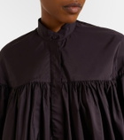 Max Mara Gathered taffeta shirt