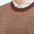 A.P.C. Men's David Jacquard Crew Knit in Brown