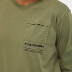 Maharishi Men's MILTYPE Embroidery Long Sleeve Pocket T-Shirt in Olive