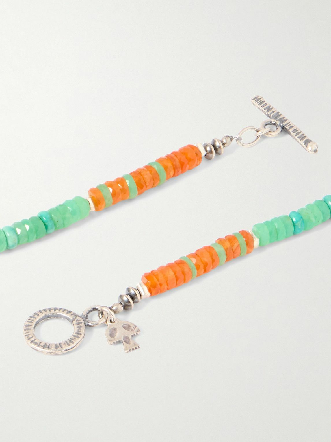 Peyote Bird - Poppy Sterling Silver Multi-Stone Beaded Bracelet