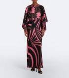 Pucci Iride caped silk twill gown