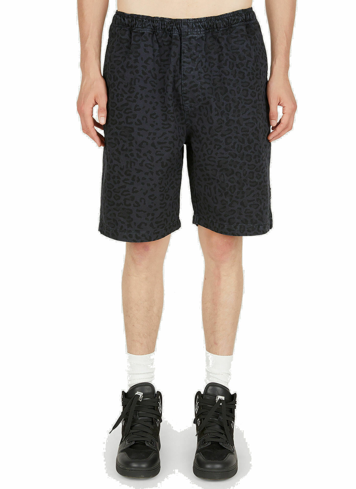 Stussy Boxy Linen Shorts Charcoal Stussy