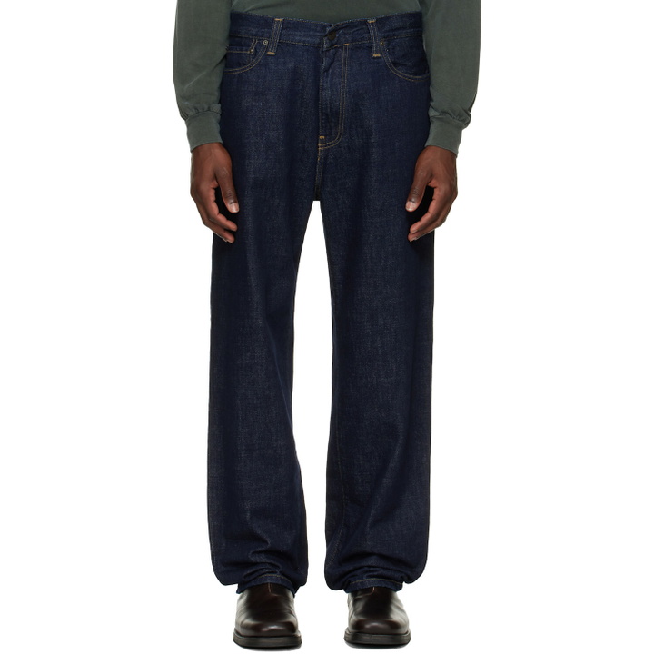 Photo: Carhartt Work In Progress Navy Aaron Jeans