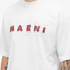 Marni Men's Wrinkled Logo T-Shirt in Lily White