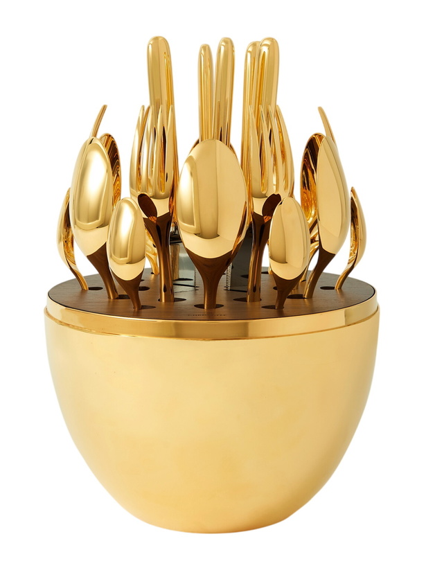 Photo: Christofle - MOOD GOLD Gold-Plated Flatware Set with Case