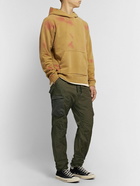 John Elliott - Himalayan Tapered Canvas-Trimmed Nylon Drawstring Cargo Trousers - Green