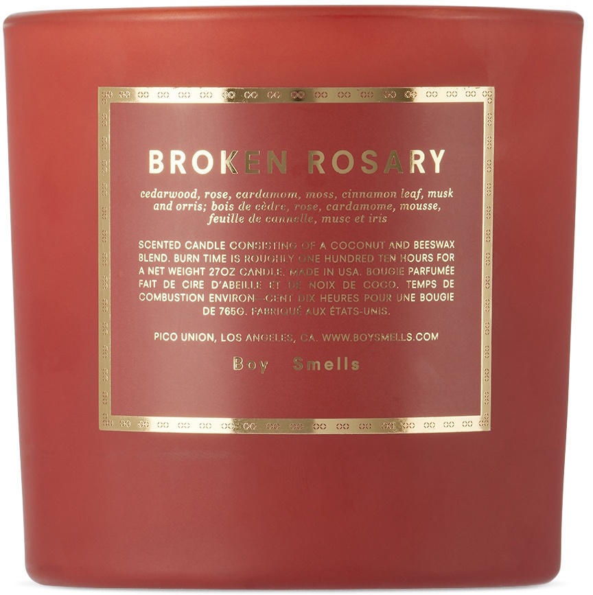 Photo: Boy Smells Red Limited Edtion Broken Rosary Magnum Candle, 27 oz