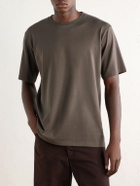 Auralee - Luster Cotton-Jersey T-Shirt - Brown