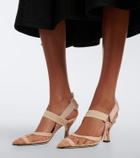 Fendi Colibrì mesh slingback pumps