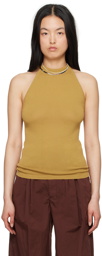 LEMAIRE Yellow Halter Tank Top