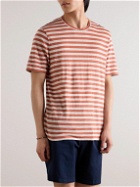 Mr P. - Striped Linen-Jersey T-Shirt - Red
