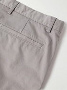 Theory - Zaine Slim-Fit Straight-Leg Cotton-Blend Twill Trousers - Gray
