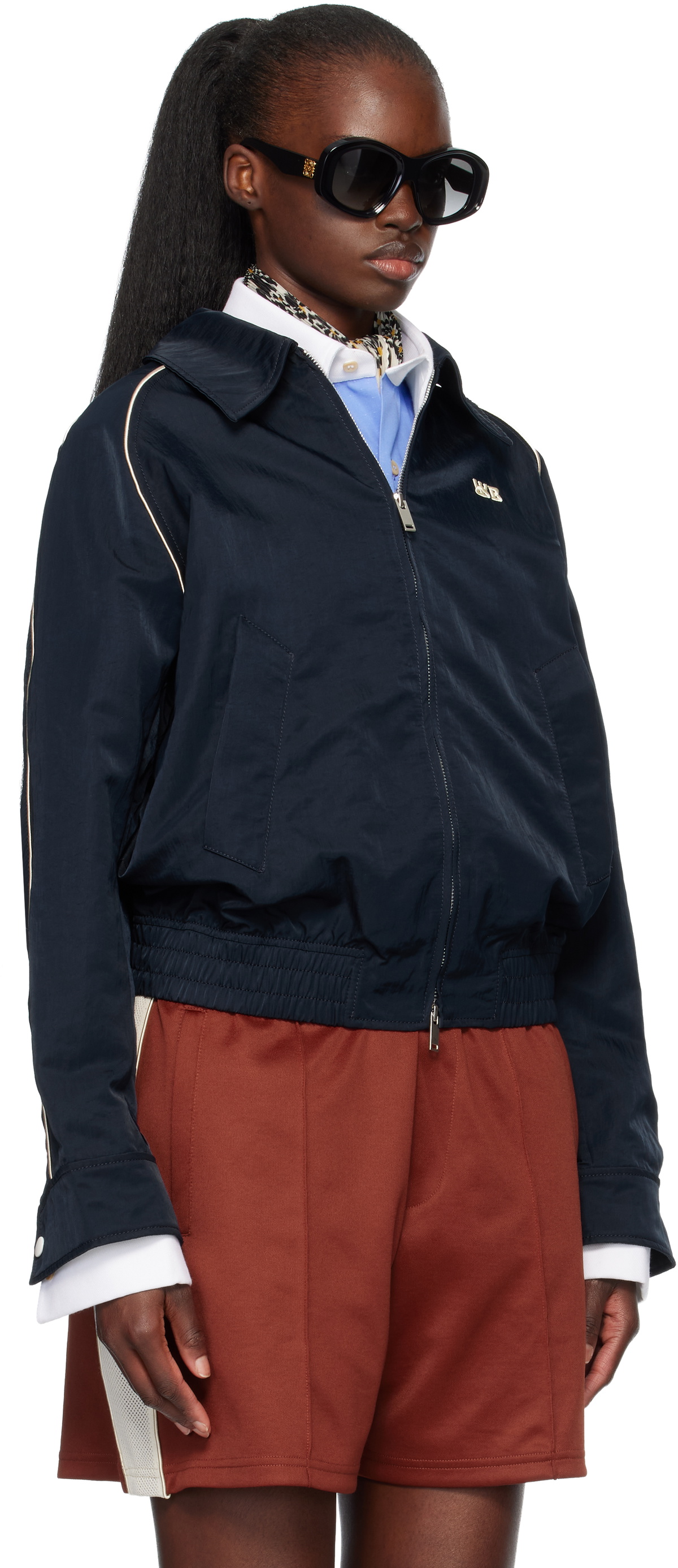 Wales Bonner Navy Guide Track Jacket