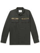 WTAPS - Buds Logo-Appliquéd Cotton-Twill Overshirt - Black