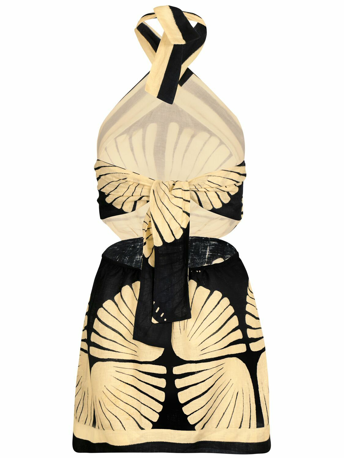 JOHANNA ORTIZ River Ritual Linen Mini Halter Dress Johanna Ortiz