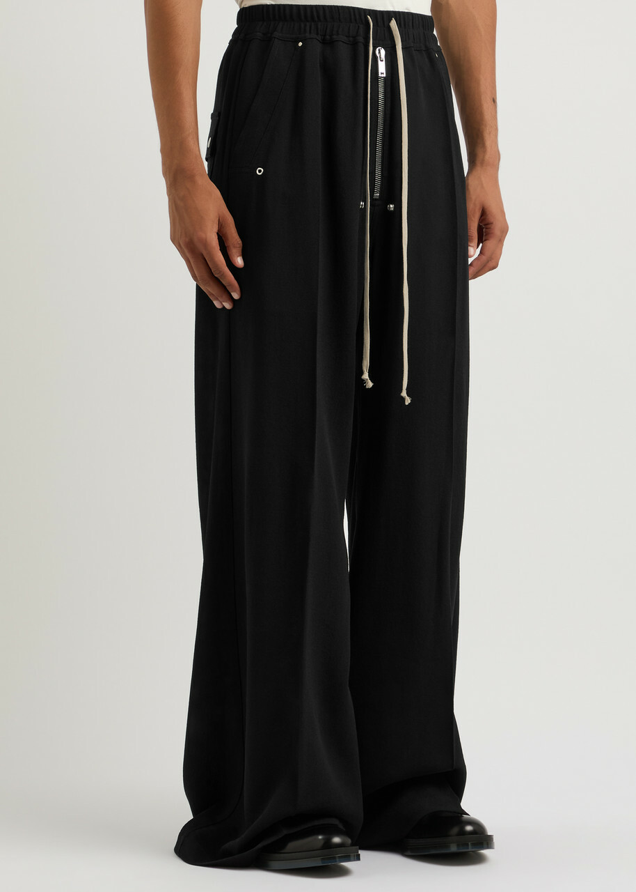 Rick Owens Bela Oversized Wide-leg Wool Trousers Black Rick Rick Owens Bela Oversized Wide-leg Wool Trousers Black Rick