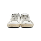 Golden Goose White and Silver Superstar Sneakers