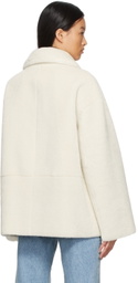 DRAE Off-White Sherpa Buttoned Jacket