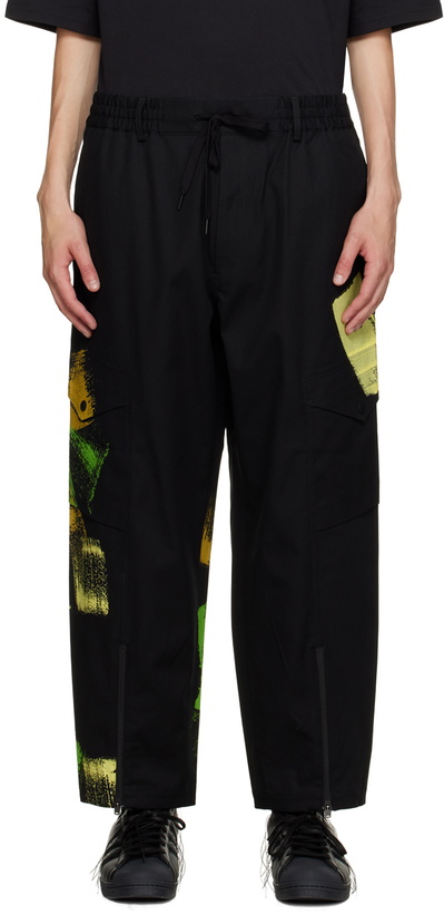 Photo: Y-3 Black Printed Trousers