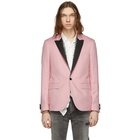 Amiri Pink Zebra Scarf Blazer