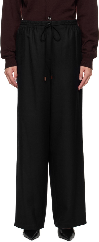Photo: LE17SEPTEMBRE Navy Drawstring Easy Wool Trousers