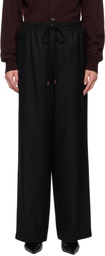 LE17SEPTEMBRE Navy Drawstring Easy Wool Trousers