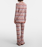 Rixo Boni chevron cotton flared pants