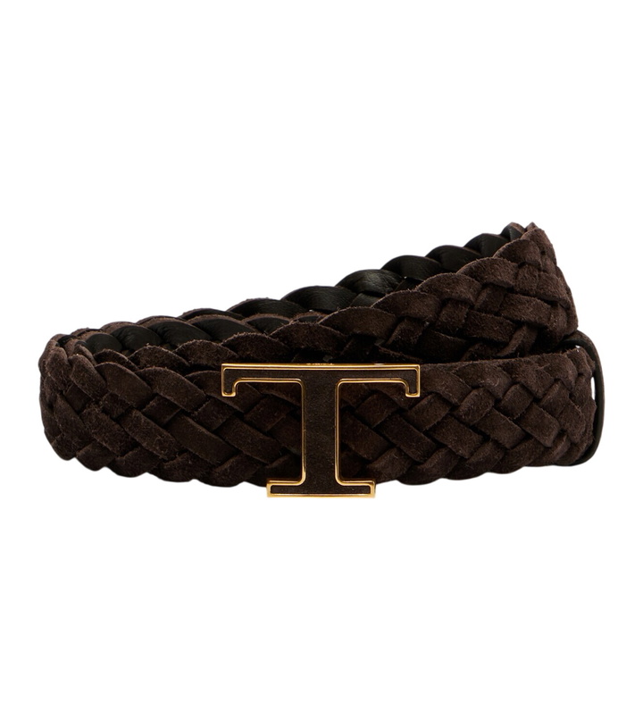 Photo: Tod's T Timeless braided suede belt